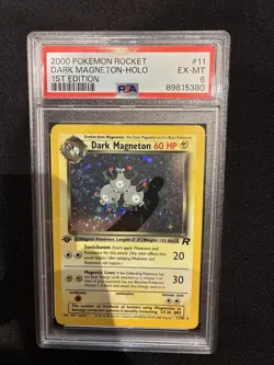 Dark Magneton Holo 1st Edition Card #11 11/82 Team Rocket PSA 6 wotc - Image 1