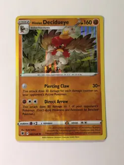 Pokemon Card Astral Radiance Holographic Bleed Error Decidueye 082/189 NM - Image 1