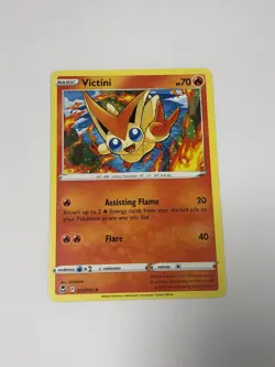 Pokemon Card Silver Tempest Ink Issue Error Victini 023/195 Near Mint - Image 1