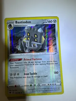 Pokemon Card Astral Radiance Holographic Bleed Error Bastiodon 110/189 NM - Image 1