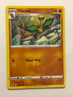 Pokemon Card Brilliant Stars Ink Smear Error Vibrava 075/172 NM - Image 1