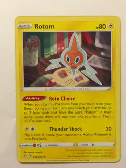 Pokemon Card Shining Fates Low Ink Error Rotom 034/072 NM - Image 1