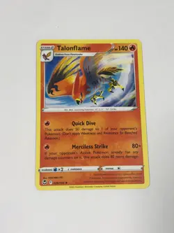 Pokemon Card Silver Tempest Ink Issue Error Talonflame 029/195 Near Mint - Image 1