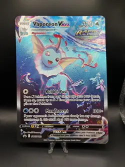 Pokemon Vaporeon VMAX TCG Sword & Shield SWSH182 Holo Promo Jumbo Card - Image 1