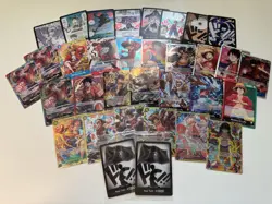 One Piece Card Game Monkey D Luffy Base Lot Super Rare Secret Leader Don English - Image 1
