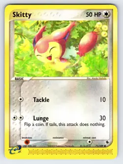 Skitty 71/109 2003 EX Ruby & Sapphire Pokemon Card TCG e-Reader Common - VLP - Image 1