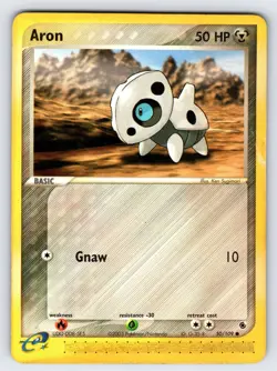 Aron 50/109 2003 EX Ruby & Sapphire Base Pokemon Card TCG e-Reader Common - Mp - Image 1