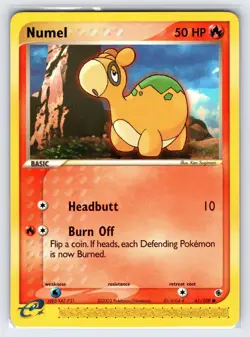 Numel 61/109 2003 EX Ruby & Sapphire Pokemon Card e-Reader Common - Nm - Image 1