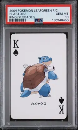PSA 10 2004 POKEMON LEAFGREEN VERSION PLAYING CARDS BLASTOISE KING OF SPADES - Image 1