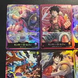 One Piece Monkey D. Luffy Leader Parallel Card LOT ST29-001 OP09 , OP05 - Image 2
