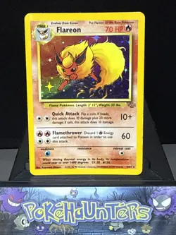 Pokemon Card Flareon 3/64 Holo Rare Jungle Set WOTC Light Play - Image 1