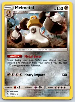 Melmetal - Cosmos Holo - Unbroken Bonds 129/214 Rare Promo Pokemon Card LP - Image 1
