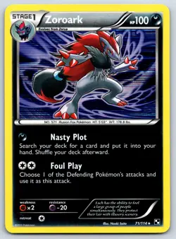 Zoroark - Holo Rare - Black White 71/114 Pokemon Card LP - Image 1