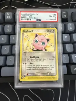 Pokemon Jigglypuff TCG Card 41/95 Team Magma vs. Team Aqua (2004) PSA 8 - Image 1