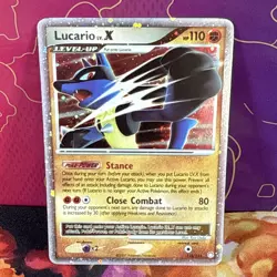 Pokemon TCG Lucario LV.X Holo Rare Card Mysterious Treasures 122/123 - Image 1