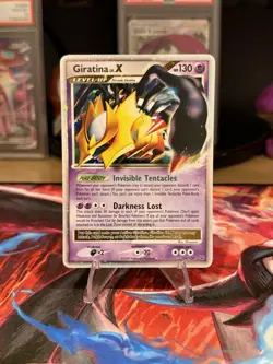 Pokemon Giratina LV.X 124/127 Platinum Holo Ultra Rare Card Lightly Played LP - Image 1