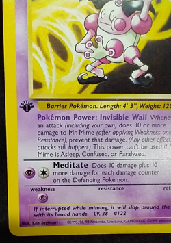 Pokemon Jungle Mr. Mime 22/64 1st Edition Non-Holo Card NM #N10C5 - Image 3