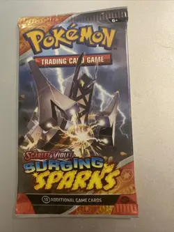Pokemon Surging Sparks Scarlet & Violet Trading Cards Factory Sealed 3 Packs - Image 1