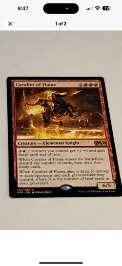 Cavalier of Flame x1 M20-Core 2020 NM Condition see front and back pics. - Image 1