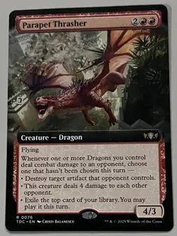 MTG Tarkir: Dragonstorm Commander Parapet Thrasher Creature RARE REGULAR #0076 - Image 1