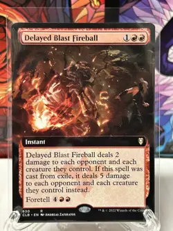 MTG Delayed Blast Fireball (Extended Art) Battle For Baldur's Gate. NM. 630. - Image 1