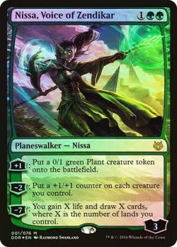 Nissa, Voice of Zendikar - FOIL - Duel Decks: Nissa vs. Ob Nixilis - Magic - Image 1