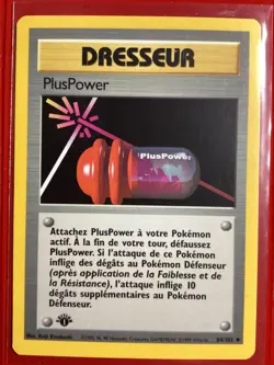 1999 Pokemon 1st Edition FRENCH Dresseur Plus Power Shadowless #84 Uncommon MINT - Image 1