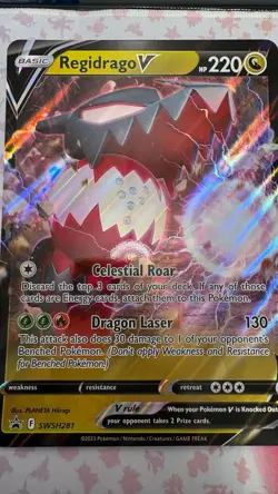 Regidrago V - JUMBO CARD Black Star Promo SWSH281 - NEAR MINT - Pokemon - Image 3