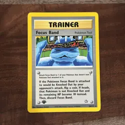 Pokemon TCG Focus Band 86/111 Neo Genesis 1st Edition Rare Card NM - Image 1