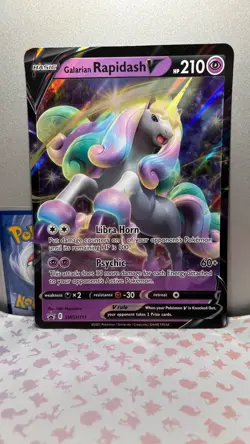 Galarian Rapidash V SWSH111 JUMBO Black Star Promo Holo Rare Card Pokemon TCG - Image 1