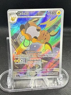 Pokemon TCG Raichu Holo 211/193 Illustration Card Paldea Evolved Near Mint - Image 1
