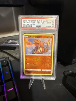 Pokemon TCG Charmander Reverse Holo Hidden Fates PSA 10 - Image 1
