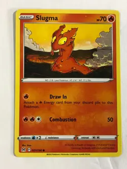 Pokemon TCG Lost Origin Printer Hickey Error Slugma 021/196 Near Mint - Image 1