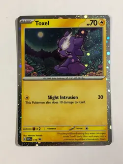 Pokemon TCG Promo SVP 119 Cosmos Holographic Toxel w Swirl Near Mint - Image 1