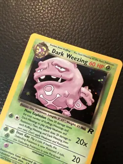 # Dark Weezing 14/82 Team Rocket Set Holo Rare Vintage Pokemon TCG LP - Image 2