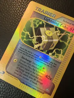 Lightning Cube 01 127/147 REVERSE HOLO Pokemon Aquapolis Vintage 2003 NM ** - Image 3