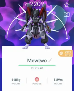 Pokemon Go PTC Acc, Guaranteed Lucky Armor Mewtwo - Image 1