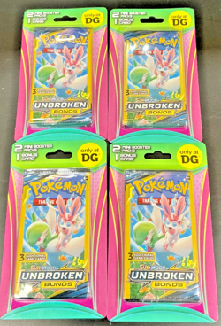 POKEMON UNBROKEN BONDS SYLVEON DG SEALED BLISTER 2 BOOSTER PACKS (X4) - Image 1
