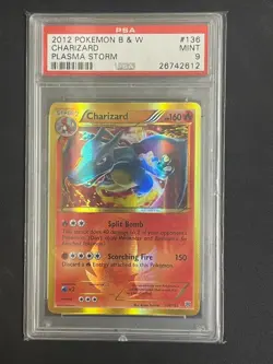 Charizard 2012 Pokemon Black & White Plasma Storm PSA 9 136/135 - Image 1