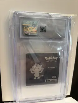 1999 Artbox Pokemon Stickers Series 1 Prizm Meowth Pr10 CGC 9 MINT - Image 2