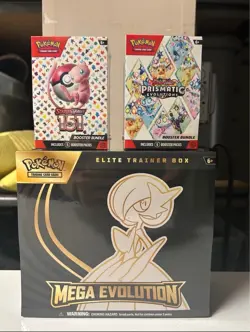Pokemon Bundle: Prismatic Evolutions And 151 Booster Bundle, Mega Evolutions ETB - Image 1