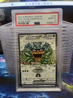 POKEMON TWILIGHT MASQUERADE #190 TEAL MASK OGERPON EX FULL ART HOLO RARE PSA 10 - Image 1
