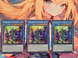 Yugioh x3 Illusion of Chaos BACH-EN034 Secret Rare Near Mint 1st Edition - Image 1