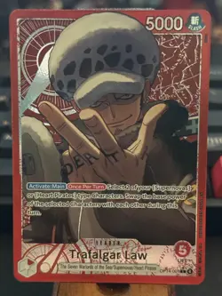 One PIECE TCG OP14-001 Trafalgar Law Alternate Art Leader - Image 1