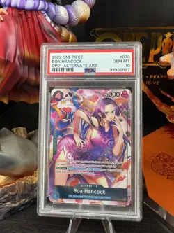 PSA10 2022 One Piece English Boa Hancock SR Alt Art OP01-078 Romance Dawn - Image 1
