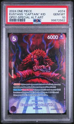 Eustass "Captain" Kid (SP) PSA 10 - One Piece OP07 OP05-074 English 2024 - Image 1