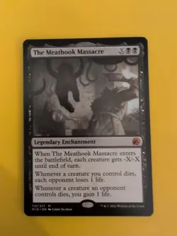 The meathook massacre. MID MYthic MTG Card. legendary enchantment - Image 1