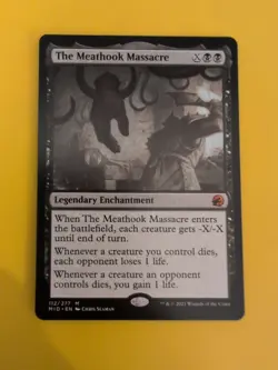 The meathook massacre. MID MYthic MTG Card. legendary enchantment - Image 3