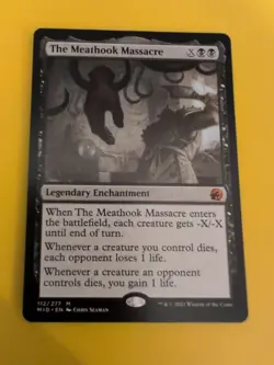 The meathook massacre. MID MYthic MTG Card. legendary enchantment - Image 4
