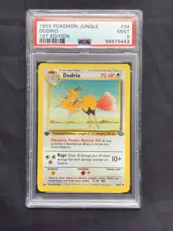 Pokemon Cards: Jungle 1st Edition Uncommon: Dodrio 34/64 PSA 9 - Image 2